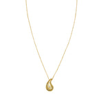 14K Yellow Gold Diamond Raindrop Necklace