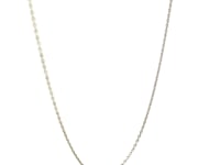 18k White Gold Round Cable Link Chain (0.97 mm)