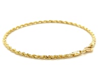 14k Yellow Gold Solid Diamond Cut Rope Bracelet (2.50 mm)