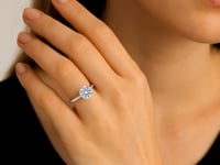 2 Carat Round Lab Grown IGI G/VS1 Diamond Solitaire Ring in 10K White Gold