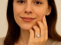 1.50Ct Emerald Lab Grown IGI G/VS1 Diamond Ring in 14K Yellow Gold