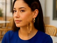 14k Yellow Gold Wedding Band Hoops (7x35mm)