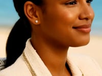 14k Yellow Gold Freshwater Cultured White Pearl Stud Earrings (4mm)