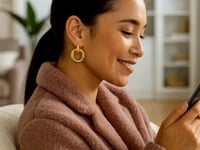 14K Yellow Gold Polished Round Linked Hoop Earrings