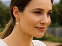 14k Yellow Gold Round Endless Pearl Earring(1x14mm)