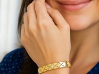 Nature Inspired Clover Bracelet in 14K Yellow Gold (6.50 mm)