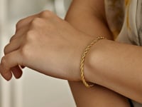 Silk Rope Chain Bracelet in 14k Yellow Gold (3.00 mm)