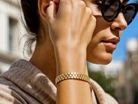 14K Yellow Gold Small Cobblestone Link Bracelet (10.00 mm)