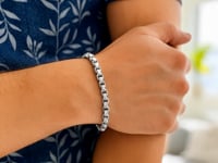 Sterling Silver Rhodium Plated Round Box Bracelet (5.20 mm)
