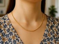 Moon Cut Bead Chain in 14k Yellow Gold (2.50 mm)
