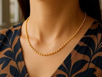 Moon Cut Bead Chain in 14k Yellow Gold (3.00 mm)