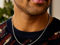 Moon Cut Bead Chain in 14k White Gold (2.50 mm)