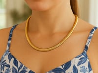 14K Yellow Gold Lite Oval Snake Chain (6.50 mm)