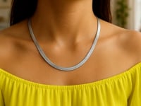 14k White Gold Super Flex Herringbone Chain (4.60 mm)