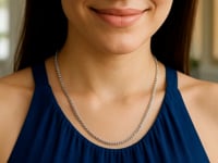 14k White Gold Light Gourmette Chain (2.80 mm)