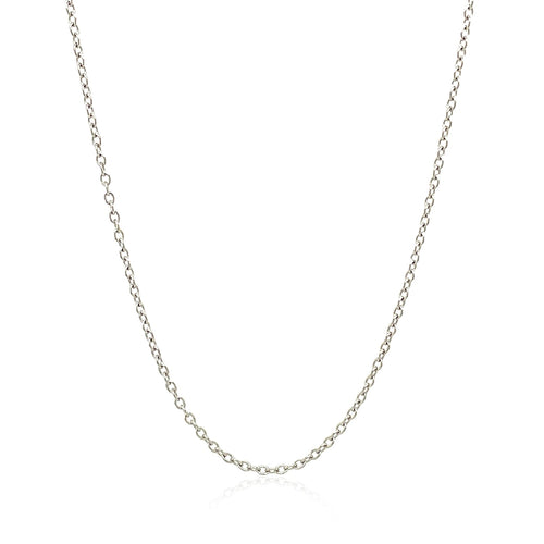 18k White Gold Round Cable Chain (1.50 mm)