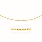 14k Yellow Gold Pendant Chain with Textured Links (3.3 mm)