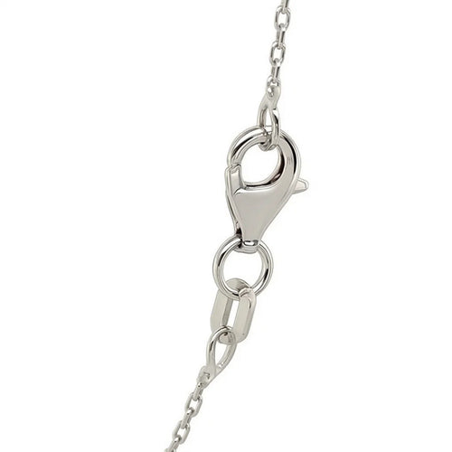 14k White Diamond Cut Cable Link Chain (0.87 mm)