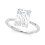 5 Carat Radiant Lab Grown IGI G/VS1 Diamond Solitaire Ring in 14K White Gold