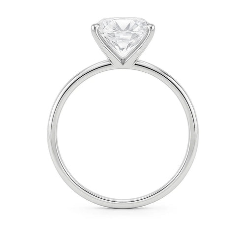 5 Carat Radiant Lab Grown IGI G/VS1 Diamond Solitaire Ring in 14K White Gold