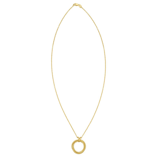 14K Yellow Gold Interlocking Medium Trinity Necklace