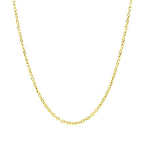 14k Yellow Gold Oval Cable Link Chain (1.50 mm)