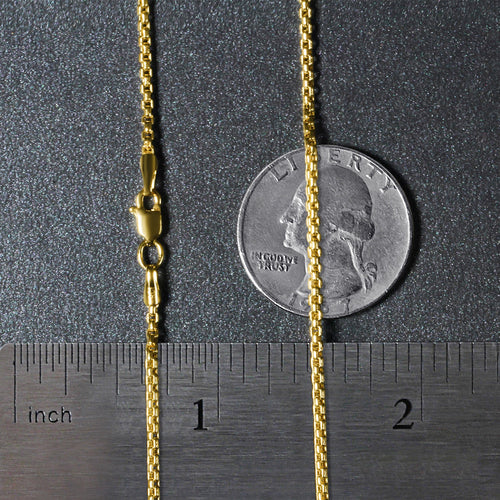 14k Yellow Gold Round Box Chain (1.8 mm)