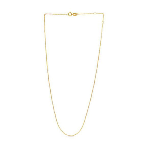 Adjustable Cable Chain in 14k Yellow Gold (0.97 mm)