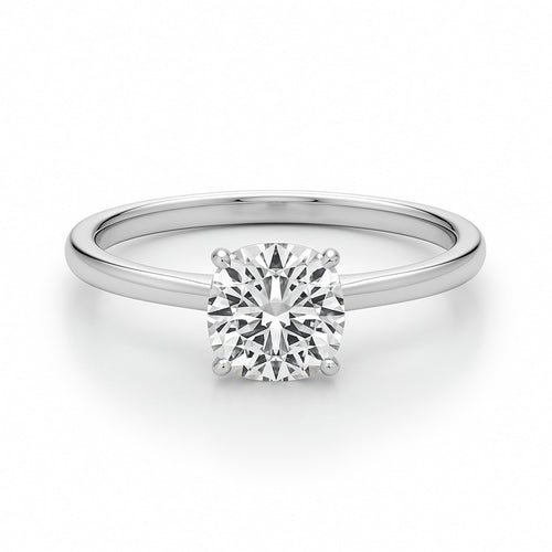 1 Carat Cushion Lab Grown IGI G/VS1 Diamond Solitaire Ring in 10K White Gold