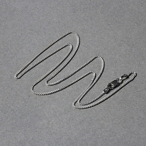 14k White Gold Round Wheat Chain (1.00 mm)
