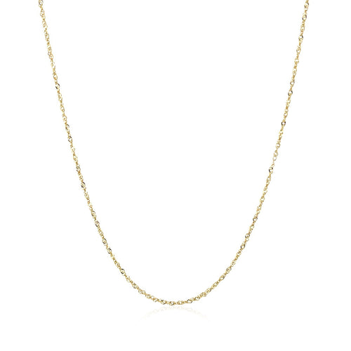 14k Yellow Gold Singapore Chain 0.81 mm