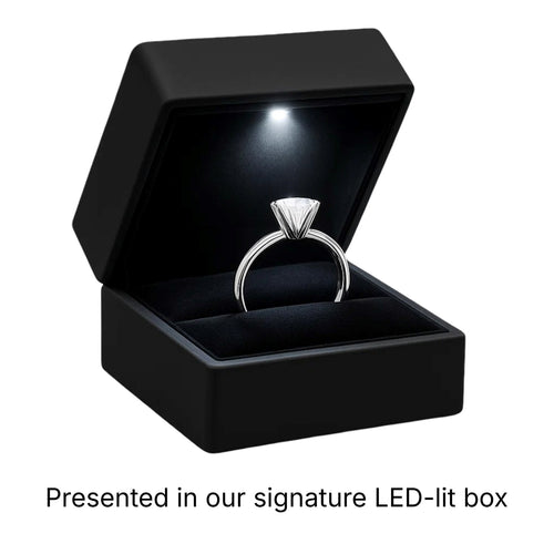 1 Carat Princess Lab Grown IGI G/VS1 Diamond Solitaire Ring in 14K White Gold