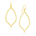 14k Yellow Gold Marquise Style Polished Earrings
