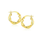 14k Yellow Gold Hoop Earrings (3x15mm)