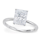 3 Carat Radiant Lab Grown IGI G/VS1 Diamond Solitaire Ring in 10K White Gold