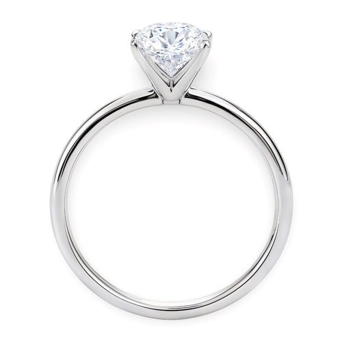 1 1/2 Carat Oval Lab Grown IGI G/VS1 Diamond Solitaire Ring in 10K White Gold