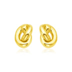 14k Yellow Gold Polished Knot Earrings