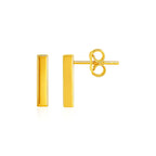 Bar Post Earrings in 14k Yellow Gold