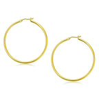 10k Yellow Gold Polished Hoop Earrings (2x45mm)