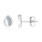 Sterling Silver Mother of Pearl Teardrop Earrings