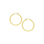 10k Yellow Gold Polished Hoop Earrings (2x40 mm)