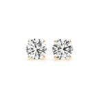 4 cttw Certified IGI Lab Grown Round Diamond Earrings 14k Yellow Gold (G/VS2)