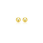 14k Yellow Gold Round Motif Stud Earrings (7mm)