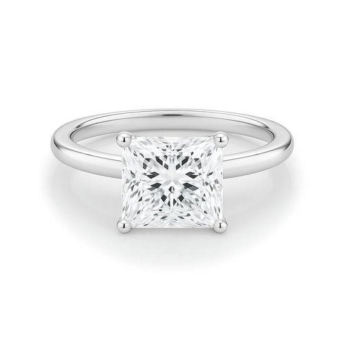 2 Carat Princess Lab Grown IGI G/VS1 Diamond Solitaire Ring in 10K White Gold