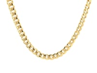 14k Yellow Gold Miami Cuban Semi Solid Chain (4.50 mm)