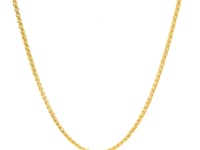 14k Yellow Gold Round Wheat Chain (1.5 mm)