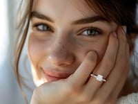 1 Carat Cushion Lab Grown IGI G/VS1 Diamond Solitaire Ring in 14K White Gold