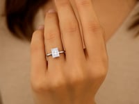 2 Carat Radiant Lab Grown IGI G/VS1 Diamond Solitaire Ring in 10K White Gold