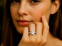 3 Carat Radiant Lab Grown IGI G/VS1 Diamond Solitaire Ring in 14K White Gold