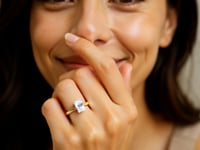 1.50Ct Radiant Lab Grown IGI G/VS1 Diamond Ring in 14K Yellow Gold